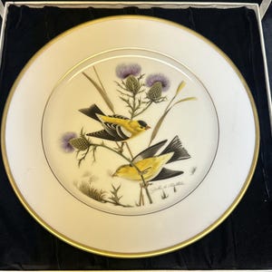 John A Ruthven Limited Edition Bird Plate 1287 Goldfinch Hutschenreuther Germany