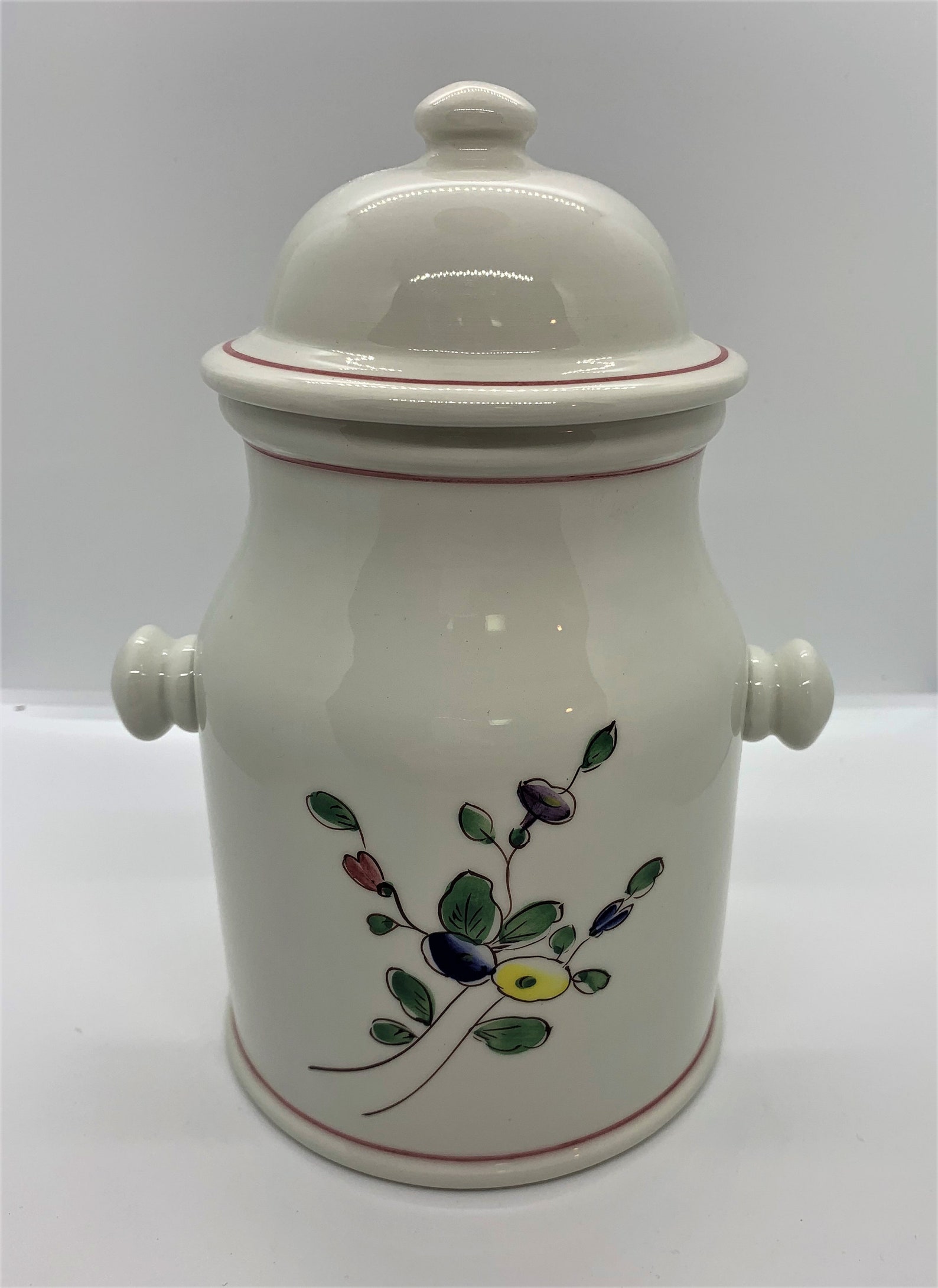 Made in Italy Floral Rose Ginger Jar Canister Cookie Jar With Etsy
