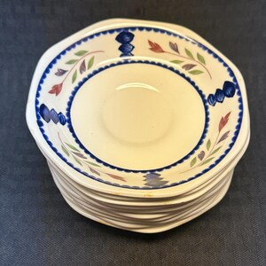 Adams Lancaster England Ironstone Saucers 6 1/8&quot;