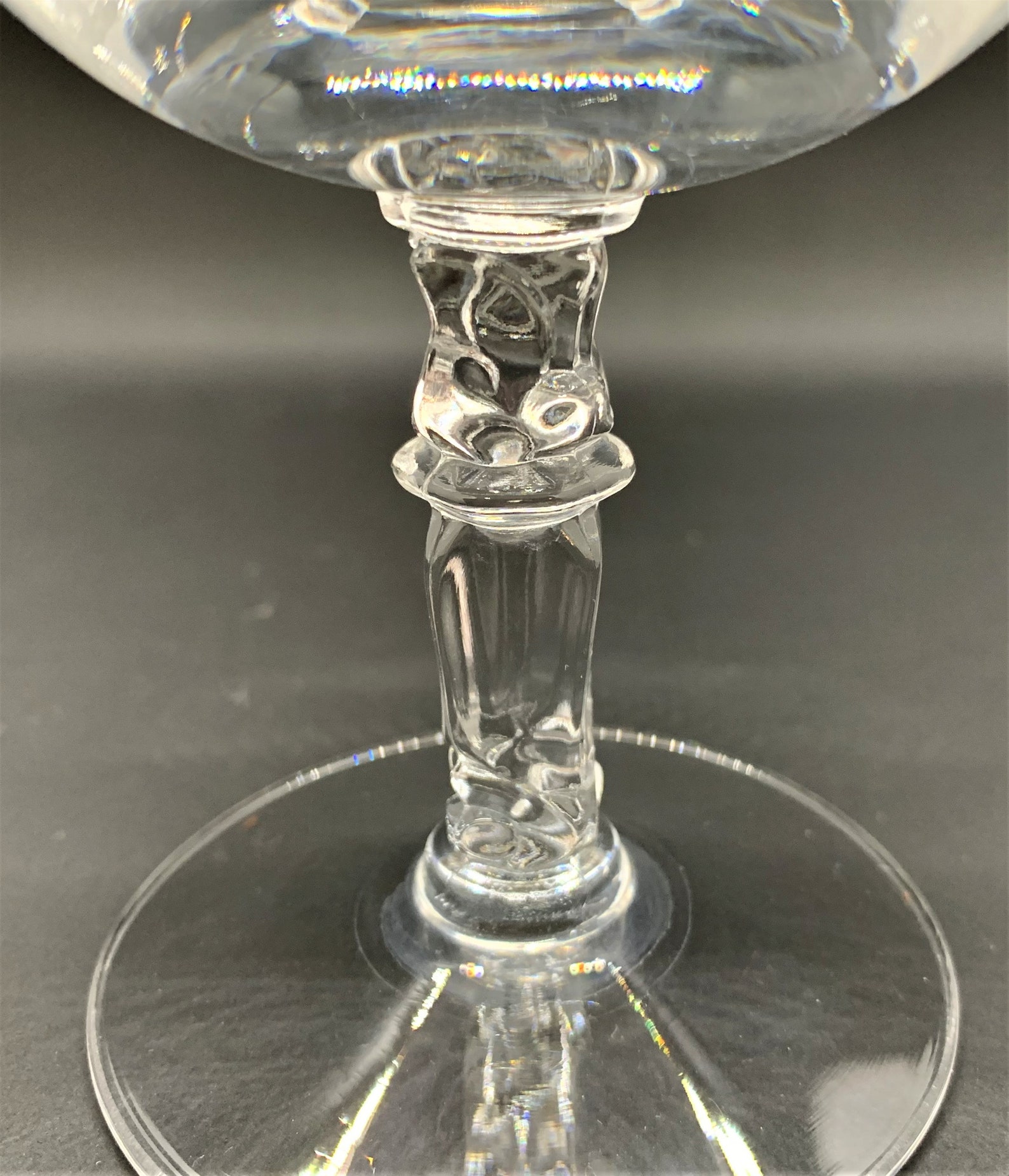 Fostoria Holly Cut Glass Low Champagne Sherbet Stems Etsy