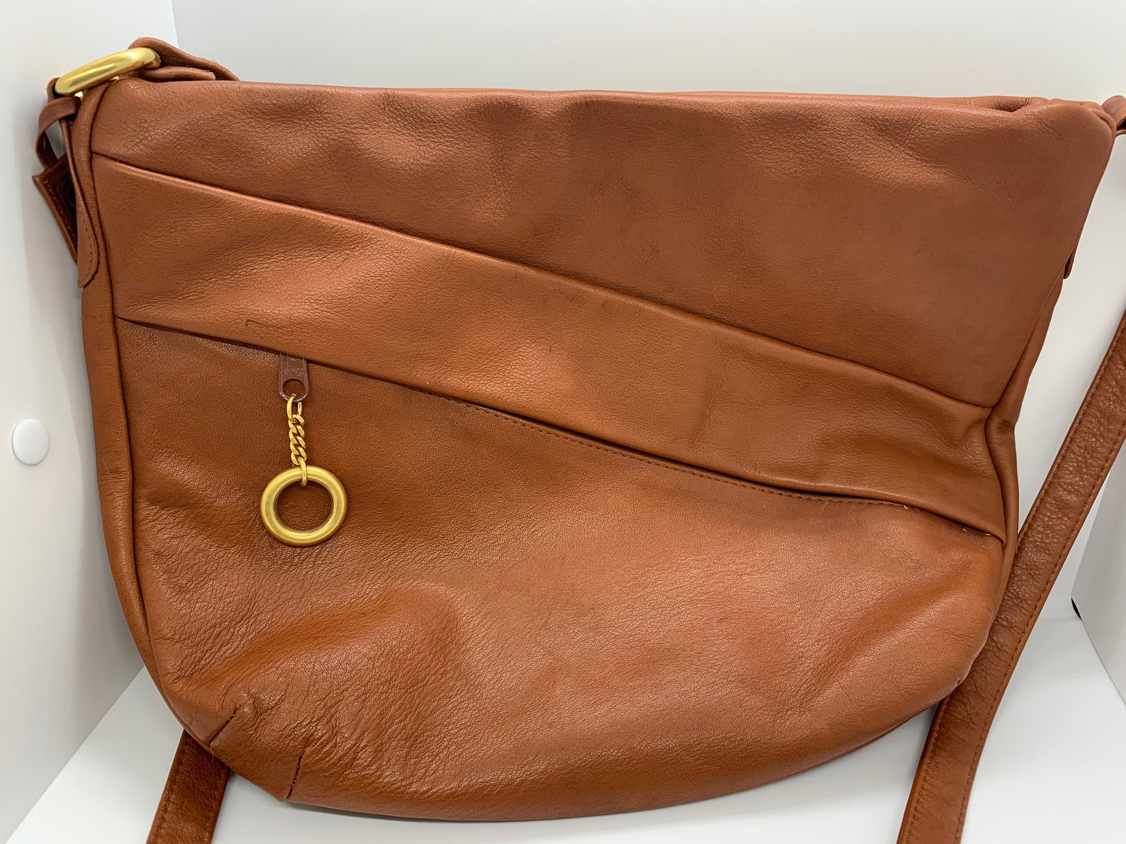 Giani Bernini Brown Leather Purse Handbag Shoulder Bag Etsy