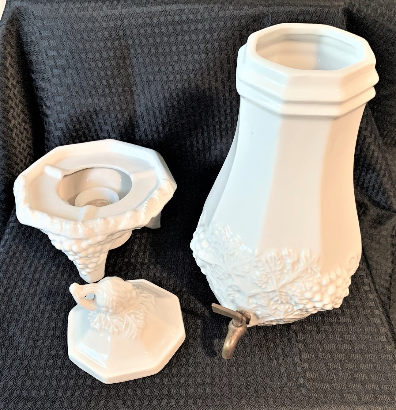 Vintage Red Cliff Ironstone Grape Pattern Coffee Urn Samovar Etsy