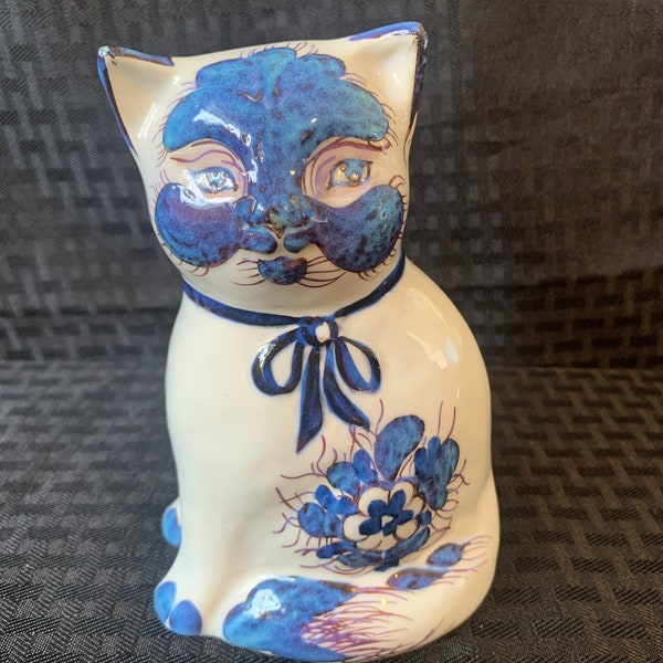 Royal Copenhagen Aluminia Cat Figurine Fajance Faience Doreen Middelboe 1969