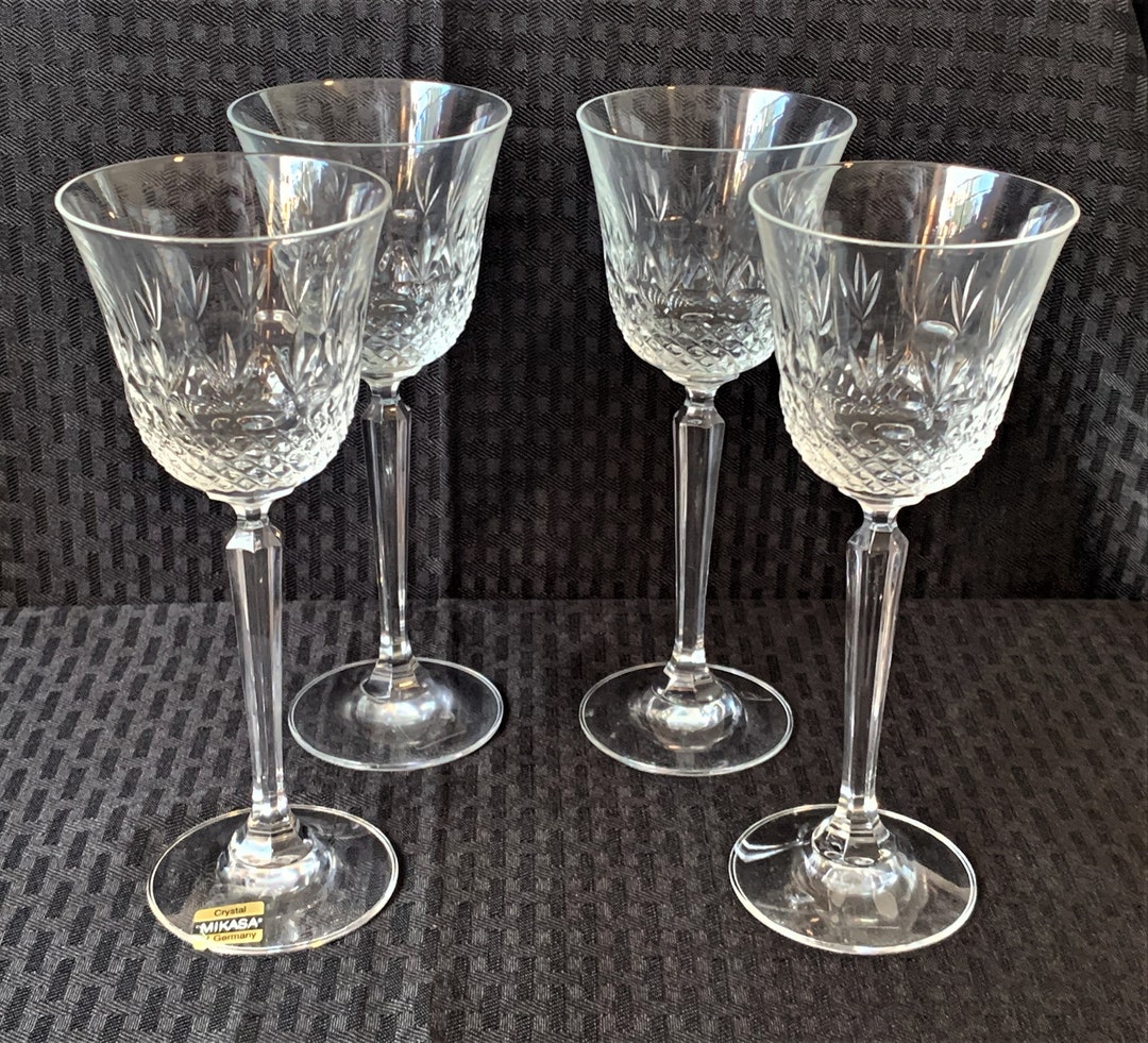 Beautiful Vintage Mikasa Wine Glasses Stems Chatsworth TS112 Pattern