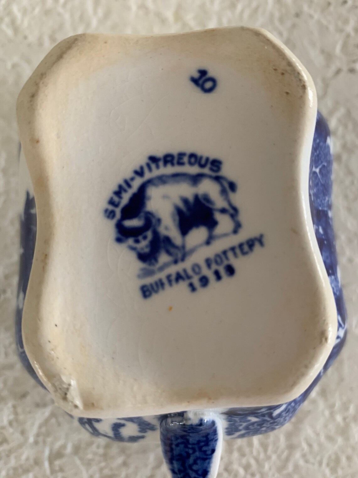 VINTAGE Buffalo Pottery 1919 Blue Willow Pattern Gravy Boat Etsy