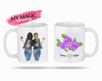 Beste Freunde Jacke Memory Tasse | Perfektes und personalisiertes Geschenk für beste Freunde