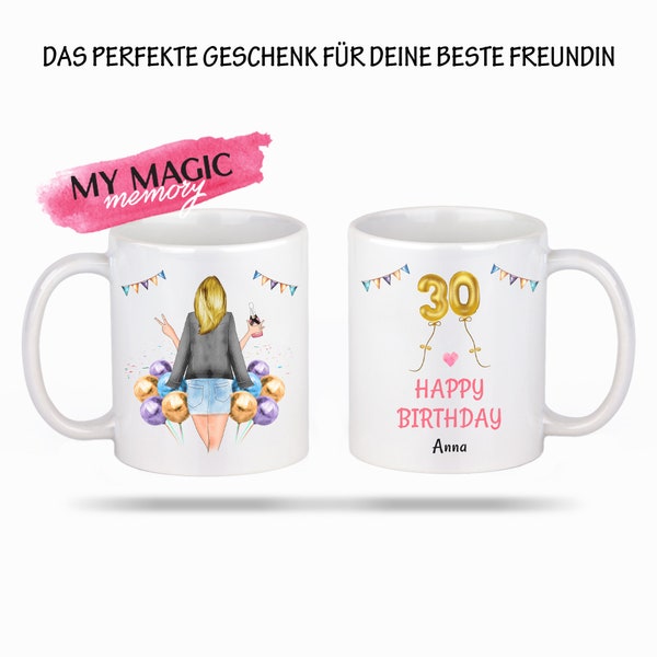 Freundin Geburtstag Memory Tasse | Personalisiertes Geburtstagsgeschenk für Mädchen und Frau