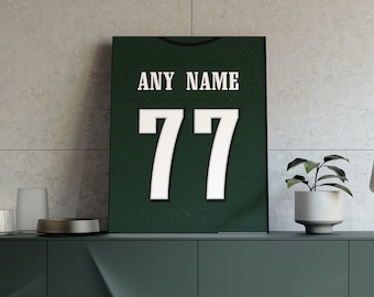 Philadelphia Eagles personalized  Jersey Poster with Any Name and Number: NFL Wallart (Digital Download)