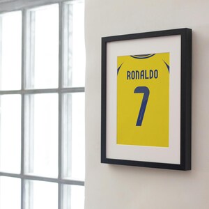 Ronaldo 7 Al-Nassr FC Jersey Poster: Retro Football Shirt Print (Digital Download png) image 2