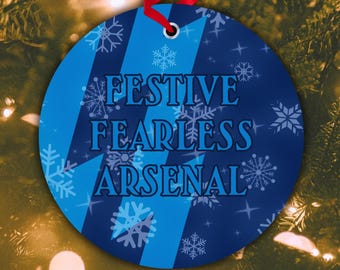 Arsenal Jersey Pattern 1995 Inspired Digital Christmas Bauble, Xmas Ornament[Digital Download]
