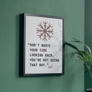Verschwenden Sie nicht Ihre Zeit Wandkunst | Wikinger Motivation Poster | Druckbare Wandkunst für Büro | Rune des Älteren Futhark | Sofort Download