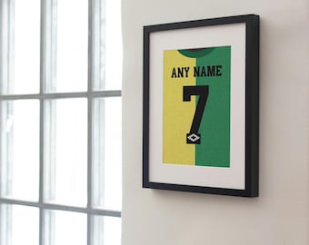Póster de la camiseta de fútbol retro del Manchester United 1992/94, arte mural personalizado de la camiseta clásica (descarga digital)