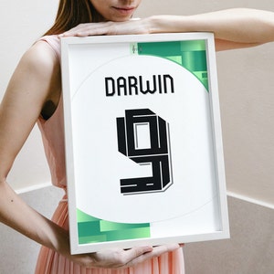 Custom Football Wall Art with Any Name & Number | Liverpool Football Away Shirt 23/24 Poster |Soccer Gift | Gift for him | Christmas Gift