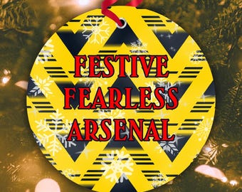 Arsenal Yellow Jersey Pattern 1993 Inspired Digital Christmas Bauble, Xmas Ornament[Digital Download]