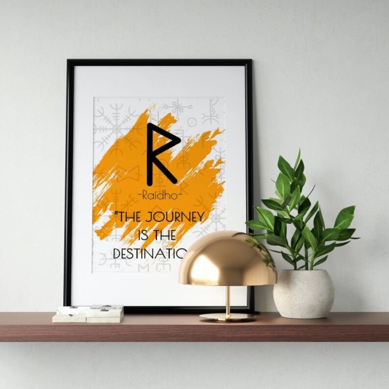 Raidho Rune Graphic Raido Rune Art Print | Viking Norse Decor (digital Download) - Etsy
