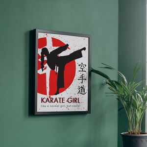 Karate Girl Poster, Karate gift, Martial Art Decor