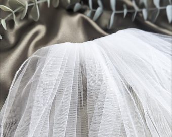 Pearl Tulle Bridal Veil, Wedding Accessory, Bachelorette Party Veil