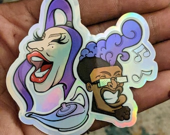 Princess Jafar and kidmental | Commemorative Hologram sticker | fun characters | music | BeatBox | kidmental.com art