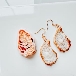 Cortador de arcilla polimérica con relieve de concha de ostra / Cortador de arcilla de verano / Cortador de pendientes de arcilla con forma de ostra de 3,8 cm (1,50 pulgadas)