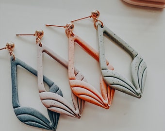 Savanah Skinny Embossed Polymer clay Earring Cutter For Handmade Polymer Clay Earrings 1.75 Inches