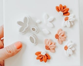 Ensemble de 3 emporte-pièces marguerite | Lot de 3 emporte-pièces en argile | emporte-pièces en argile pour boucles d&#39;oreilles | Emporte-pièce pour pâte polymère 1,50 po.