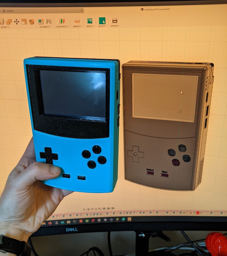 Gameboy 3D Printable Case Ideal for Creating a Raspberry Pi Handheld