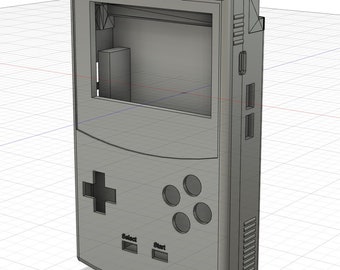 Gameboy 3D printable case ideal for creating a Raspberry Pi Handheld console