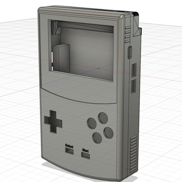 Gameboy 3D printable case ideal for creating a Raspberry Pi Handheld console
