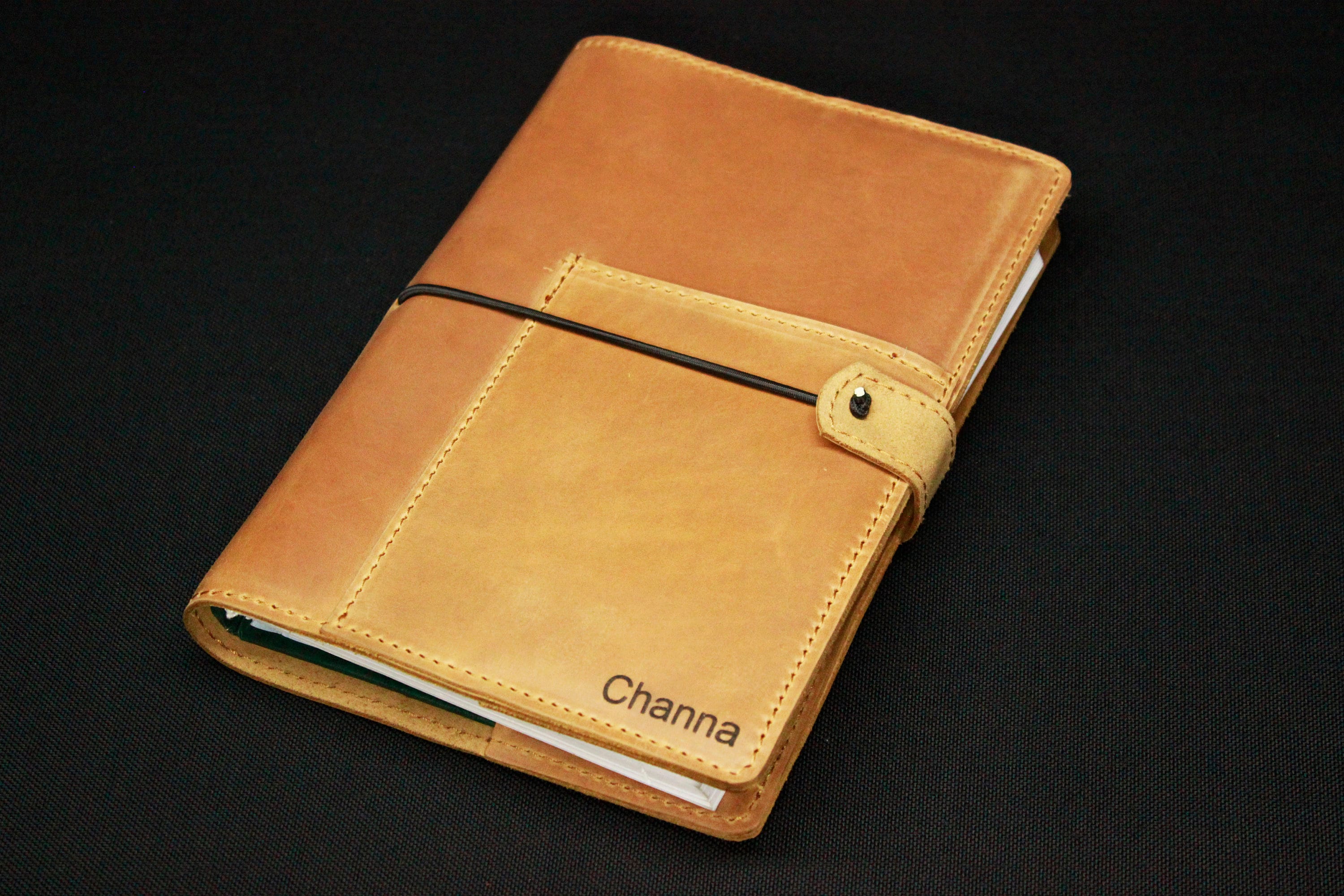 Personalized Leather Notebook Cover / Leather Book Cover / Etsy