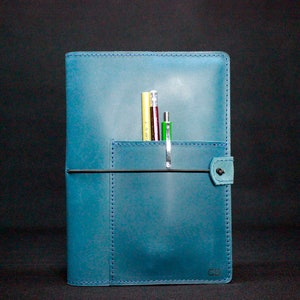 Copertina personalizzata del diario di pelle, iniziali gratuite, copertina Moleskine, Hobonichi A5, custodia in pelle personalizzata, folio di giornale, quaderno in pelle