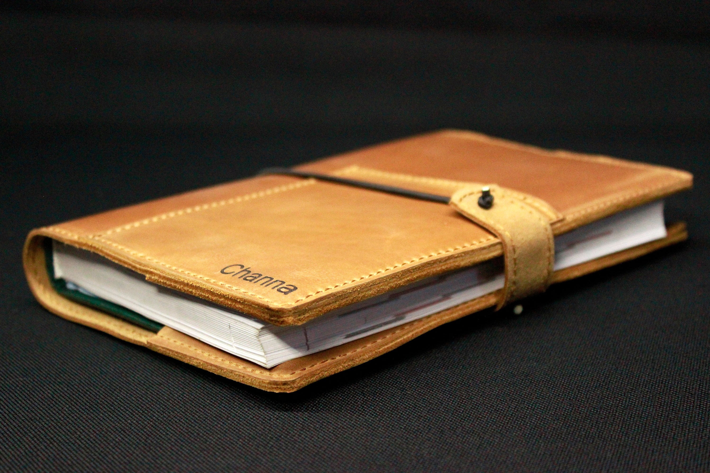 Personalized Leather Notebook Cover / Leather Book Cover / Etsy