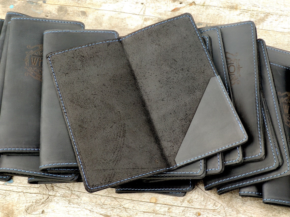 Personalized Leather Receipt Holder Bill Folds Leather Check Etsy