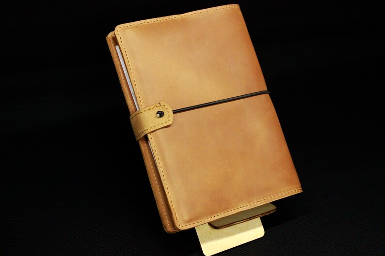 Personalized Leather Notebook Cover / Leather Book Cover / Etsy
