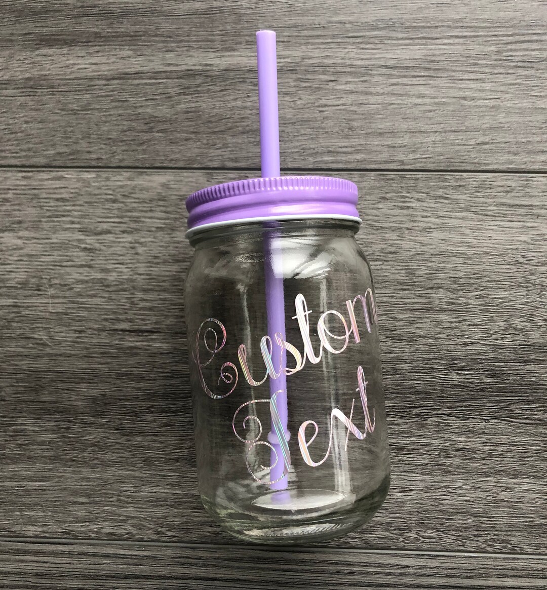Personalised Drinking Glasses Mason Jars Etsy UK