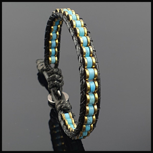 Original Turquoise Bracelet, Slim Gemstone Bracelets, Mother's day Gifts, Gifts For Men, Gifts for Women, Unique Design Jewelery