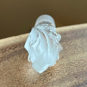 Hard-to-Find 5" tall Frosted Glass Cachet Perfume Bottle by Lucien Lelong