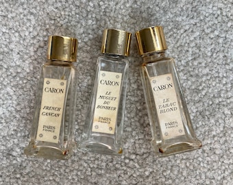 Antique Caron Le Tabac Blond, French Cancan, Le Muguet Du Bonheur Perfume Tester,  **Extremely Rare"