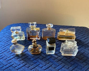 8 vintage perfume bottles