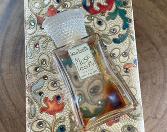 Vintage Muse de Coty Perfume Bottle Frosted Beaded