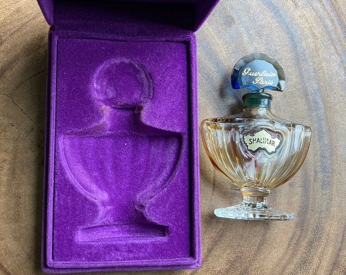 Vintage Guerlain Shalimar Perfume Bottle and Original Box Etsy
