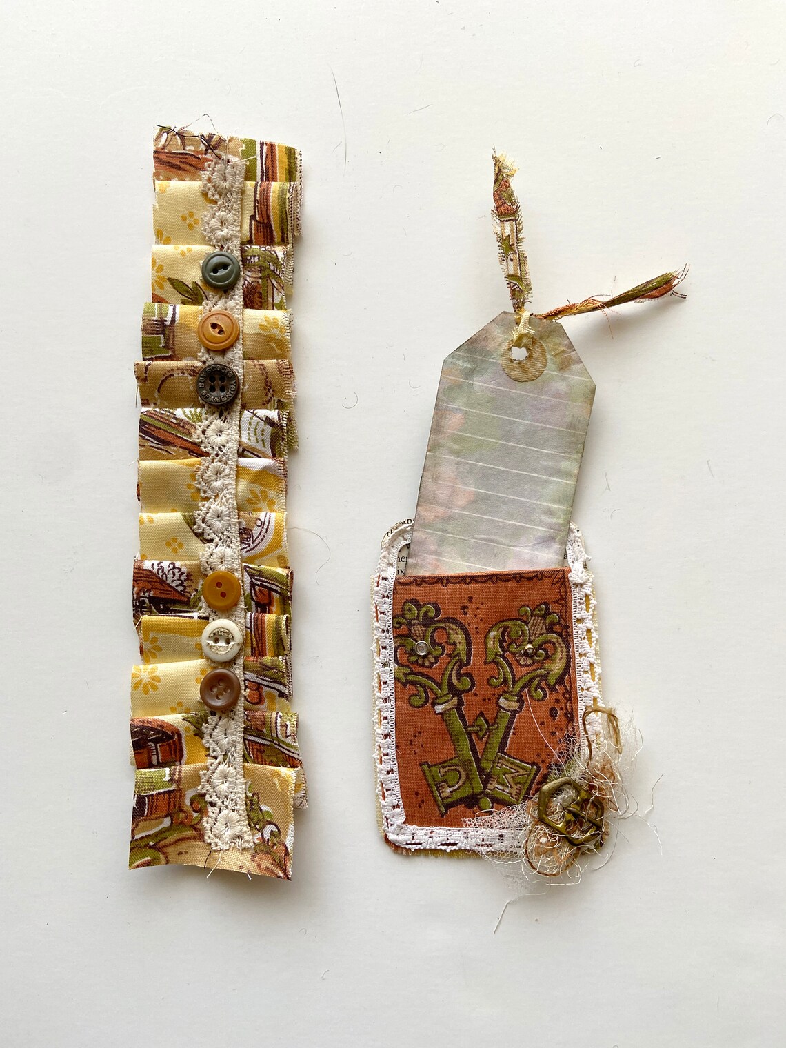 Junk Journal Embellishments Belly Band Embellishment Pocket Etsy