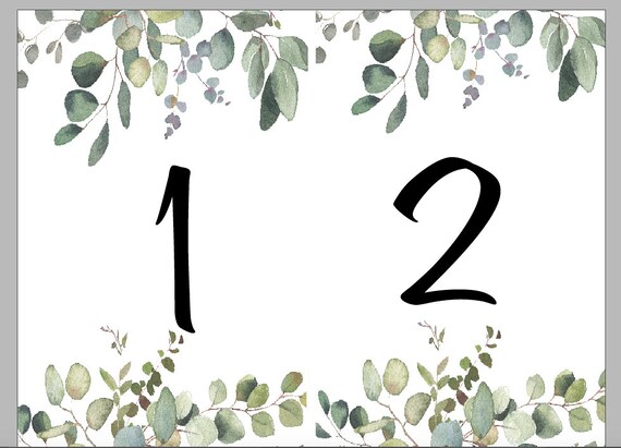 wedding table numbers 1 30 printable etsy