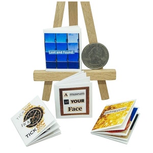 Teeny Zeenies #1: Set of 4 Miniature Zines with text and collage about time, love, & looking back