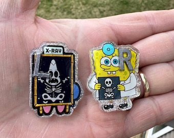 Xray Markers, Radiology Badge, Xray Marker Sets, Anatomy Xray Marker, Radiology Gift, Student Xray Markers, Xray Tech, Cartoon Xray Markers