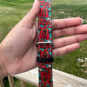 Virgen Guadalupe Watch Band, Virgin Mary Watch Band, Watch Band, Watch Straps, Religious Watch Band, Religious Watch Straps