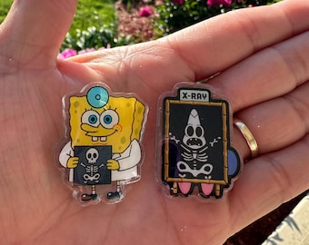 Xray Markers, Radiology Badge, Xray Marker Sets, Anatomy Xray Marker, Radiology Gift, Student Xray Markers, Xray Tech, Cartoon Xray Markers