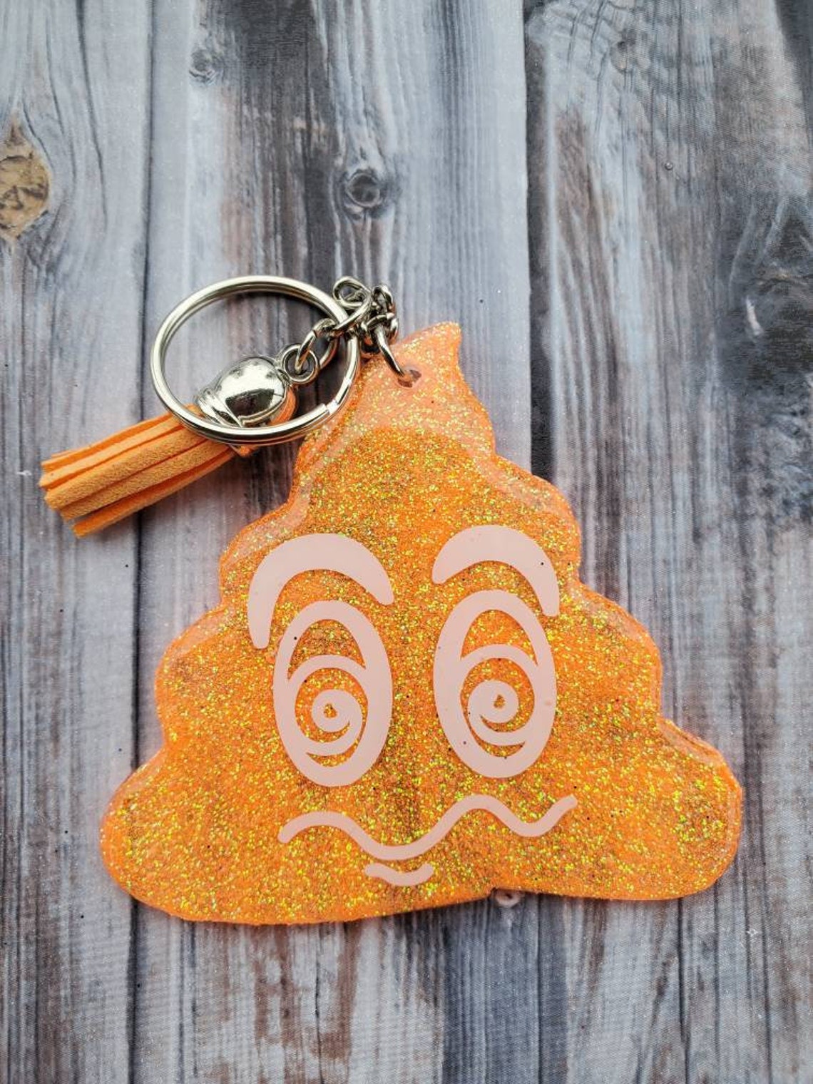 Poop Emoji Keychain Acrylic Keychain Poop Emoji Etsy