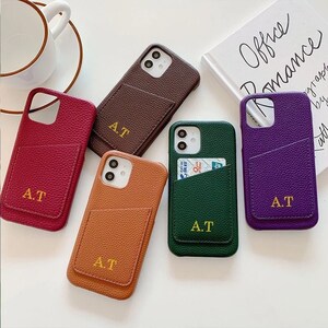 Fundas personalizadas para iPhone, fundas de teléfono personalizadas, funda de cuero con tarjetero para iPhone 15, iPhone 16 Pro.