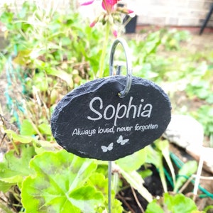 Pet Memorial Garden Slate,Pet loss gift,Memorial Plaque, Pet Bereavement Gift,Garden Sign.