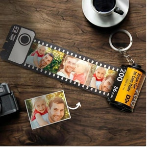 Custom Photo Keychains,Personalized photo film Keychains,Birthday gift,Film roll keychain.